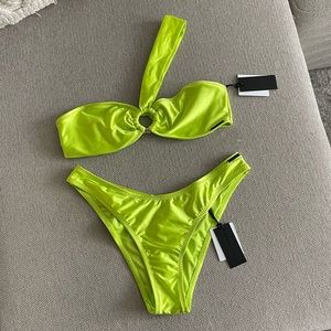 NWT kendall & kylie | o-ring lime bikini set